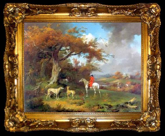 framed  unknow artist Classical hunting fox, Equestrian and Beautiful Horses, 071., ta009-2